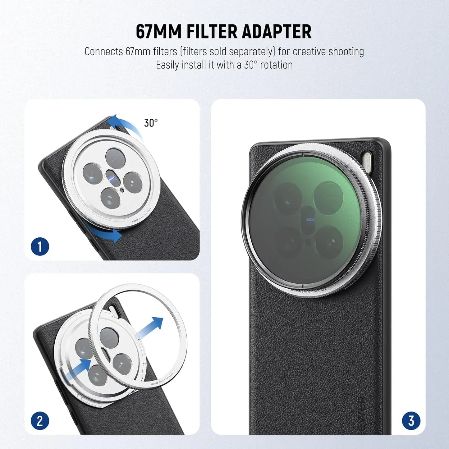 NEEWER VIVO X200/X100 Ultra Case | 17mm Lens Mount TPU+PC