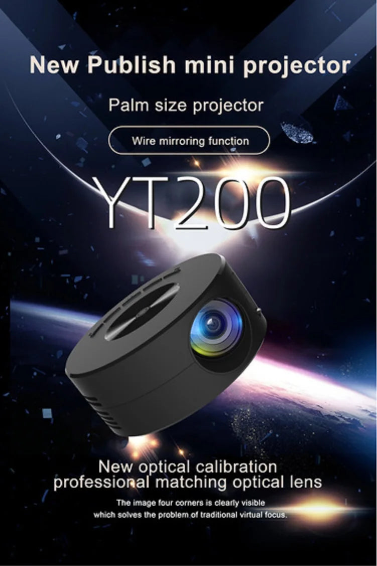 Mini circular projector YT200. High definition projector. Pocket projectors are convenient to carry. Peaceful Pleasures Health and Wellness
