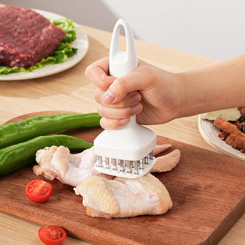 24 Blades Needle Meat Tenderizer Stainless Steel Knife Meat Beaf Steak Mallet Meat Tenderizer Hammer Pounder Cooking Tools Peaceful Pleasures Health and Wellness