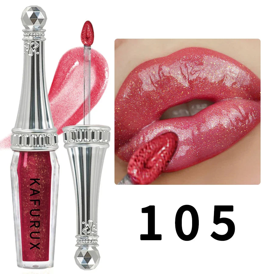 KAFURUX 6-Color Glitter Lip Gloss – Shimmer Pearlescent Set