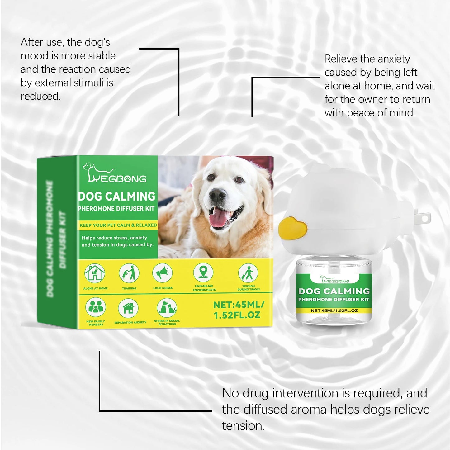Dog Anxiety Relief Diffuser Set – Calm Pet Stress at Home