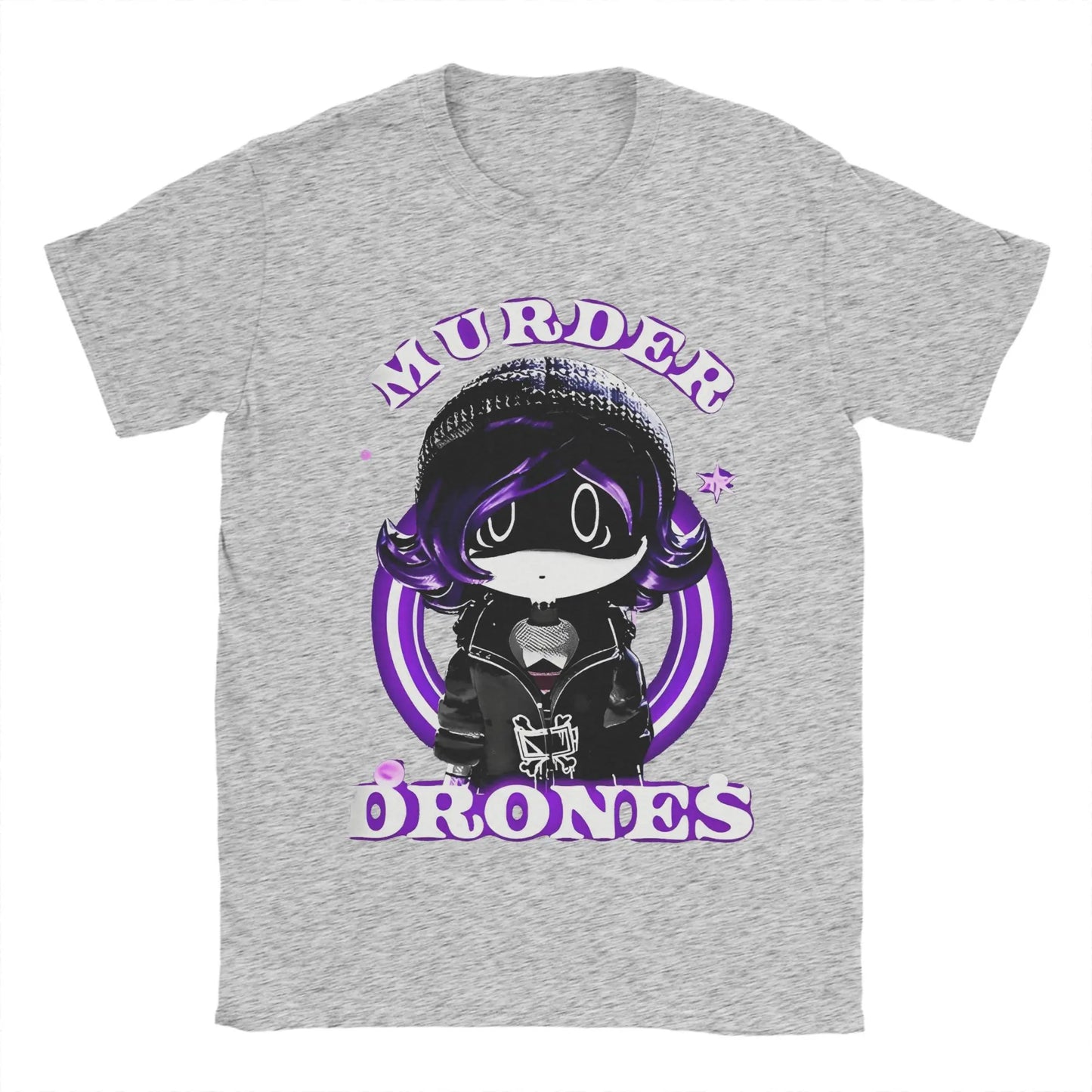 Murder Drones Men T Shirt Vintage Tee Shirt Short Sleeve Round Collar T-Shirt Pure Cotton Printing Tops Peaceful Pleasures Health and Wellness