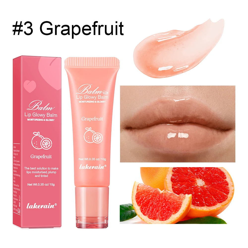 Moisturizing Lip Glow Blam Liquid Lip Gel Mask Reduce Lip Line Remove Dead Skin Peach Grape Lip Gloss Lips Care Product 10g Peaceful Pleasures Health and Wellness 3