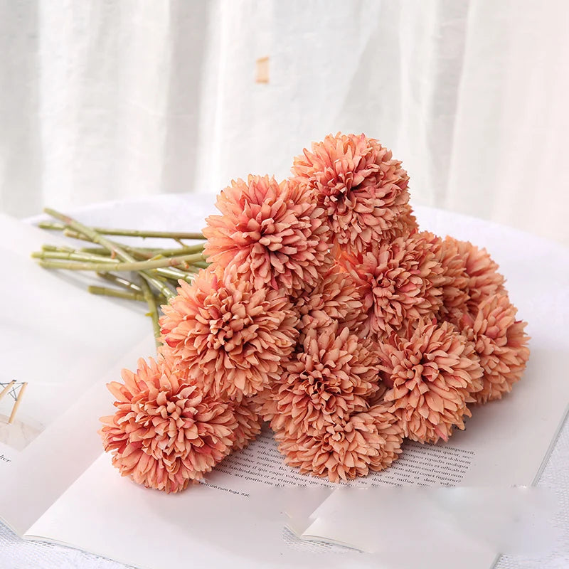 Silk Dandelion Flower Ball – Artificial Wedding Bouquet Decor