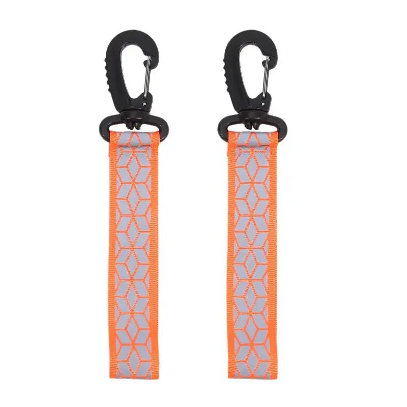 Reflective Safety Keychain Pendant Lightweight Portable Outdoor Reflector for Running Cycling Night Visibility Tool Peaceful Pleasures Health and Wellness 4pcs Orange