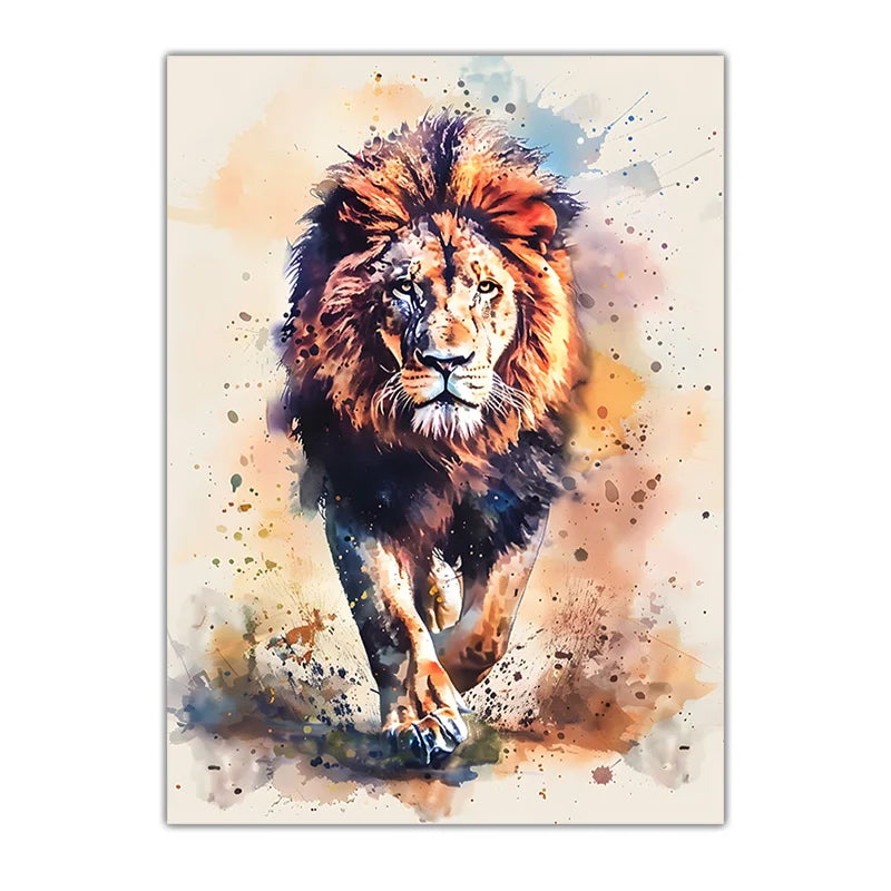 Modern Minimalist Tiger Canvas Wall Art – Wildlife Poster Print Canvas Wall Art Peaceful Pleasures Health and Wellness 05 15x20cm No Frame China Mainland