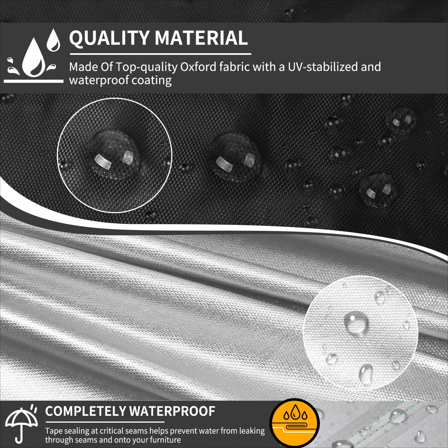 Garden Furniture Covers With Air Vent Waterproof Patio Rattan Sofa Table Chair Set Cover Outdoor Ddustproof Furniture Protector Peaceful Pleasures Health and Wellness