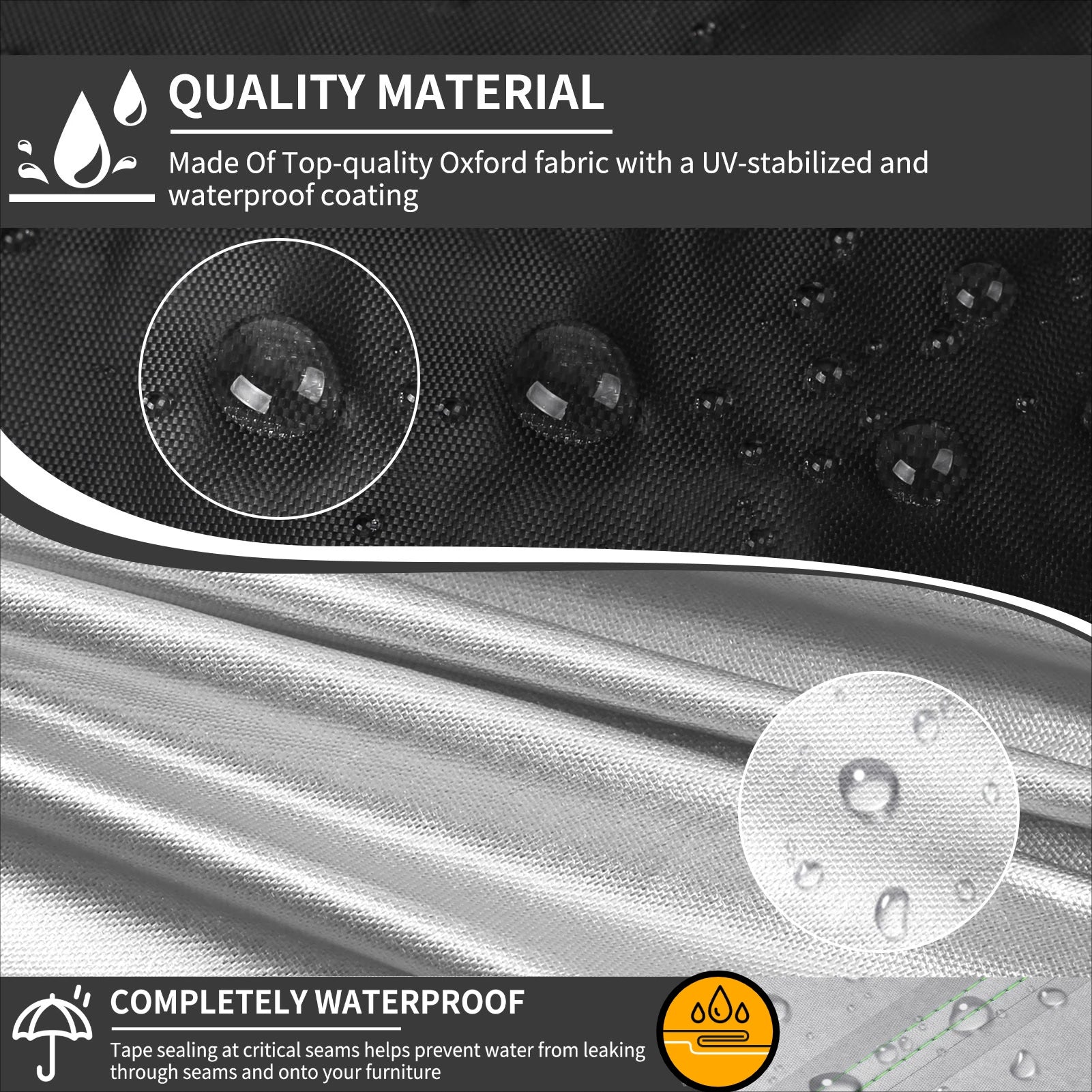 Garden Furniture Covers With Air Vent Waterproof Patio Rattan Sofa Table Chair Set Cover Outdoor Ddustproof Furniture Protector Peaceful Pleasures Health and Wellness