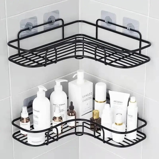 No-Drill Metal Wall Shelf | Bathroom & Kitchen Organizer Wall Mounted Shelf Oasis Select