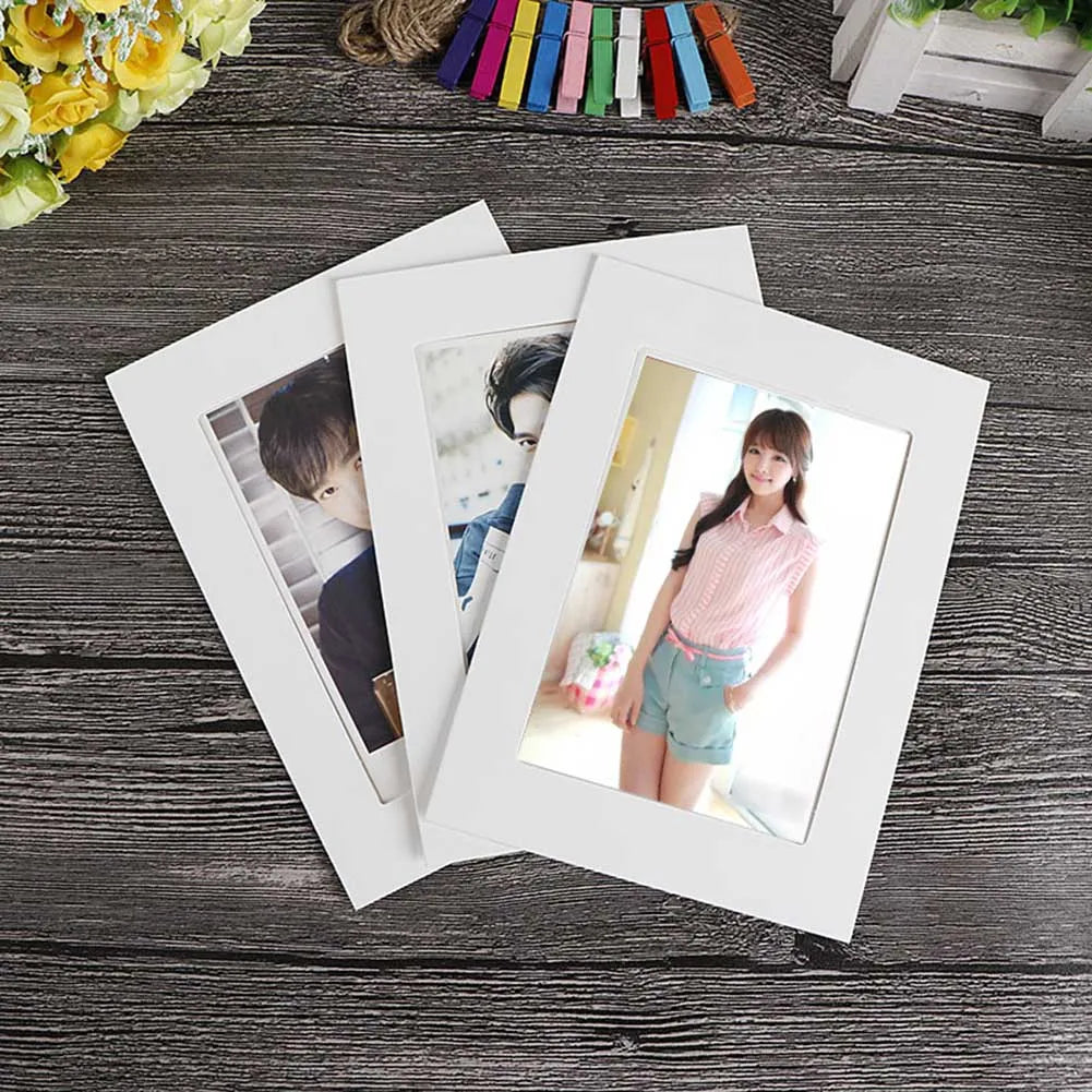 10pcs Photo Frame DIY 5/7 Inch Kraft Paper Hanging Wall Picture Album Decoration For Home Photo Frame Home Peaceful Pleasures Health and Wellness
