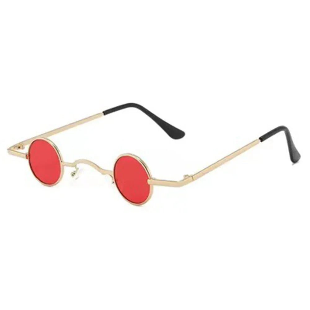 Small Round Sunglasses UV400 Metal Frame – Unisex Hip Hop Shades