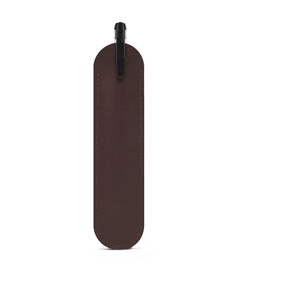 Stationery Office Pen Storage Cover School Supplies PU Leather Pen Holder Vintage Pen Bag Cowhide Pen Case Pen Protector Peaceful Pleasures Health and Wellness coffee