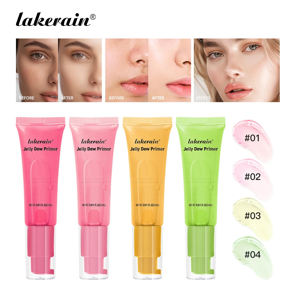 Lakerain Jelly Dew Primer Makeup Long Lasting Moisturising Semi-transparent Jelly Texture Pre Makeup Base Cream Cosmetics Peaceful Pleasures Health and Wellness