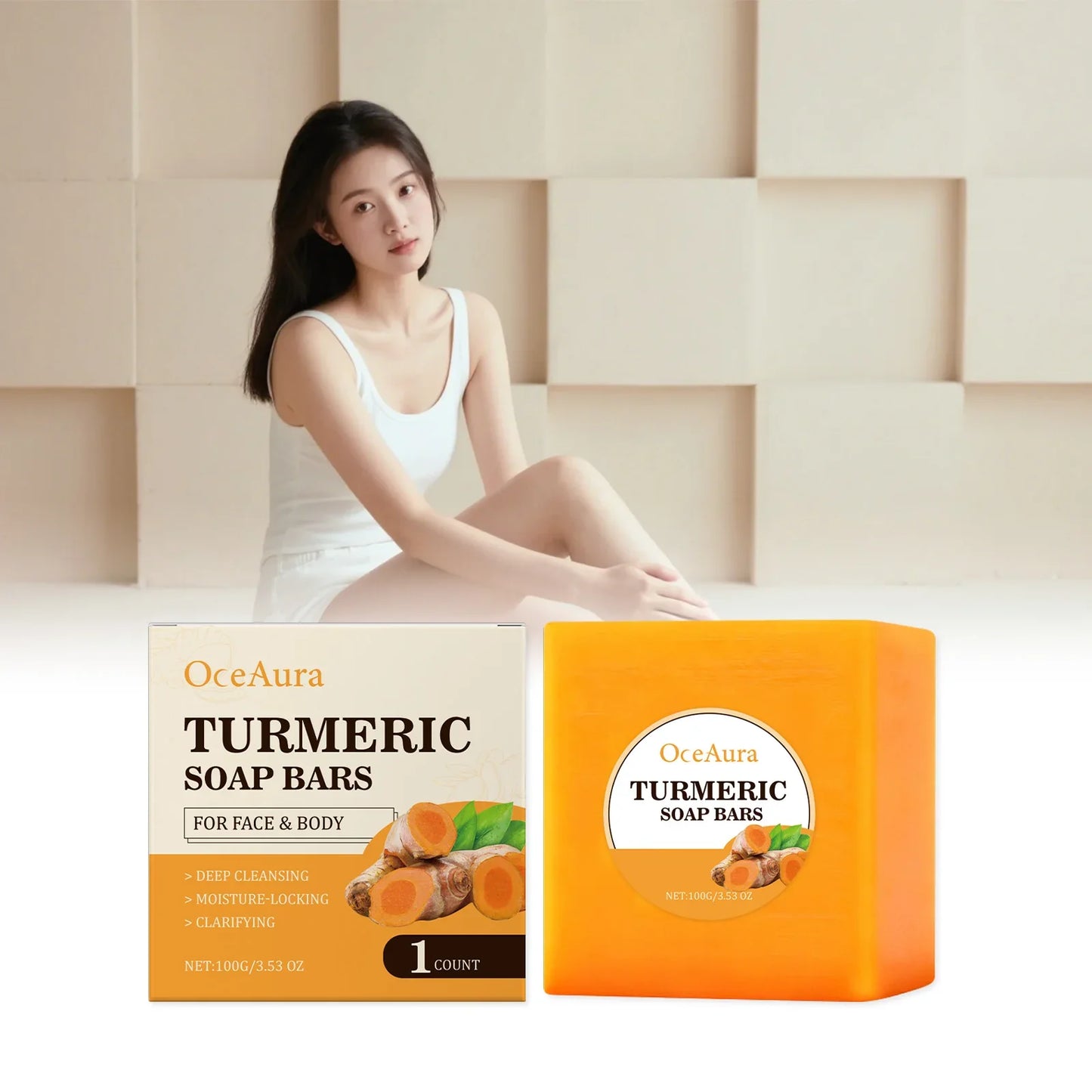 OceAura Turmeric Purifying & Nourishing Body Soap