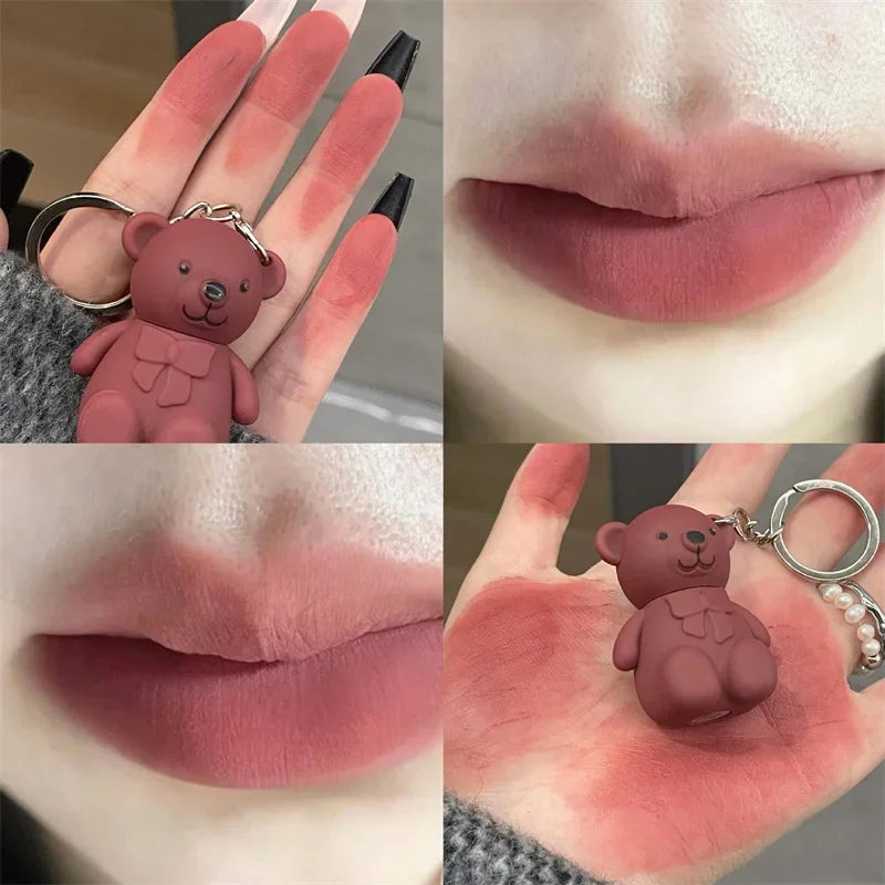Matte Velvet Lip Gloss | Waterproof Long-Lasting Bear Lipstick