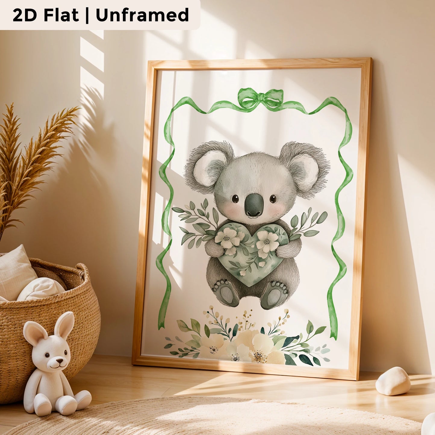 3-Piece Cartoon Koala Canvas Wall Art | Kids Room Home Decor