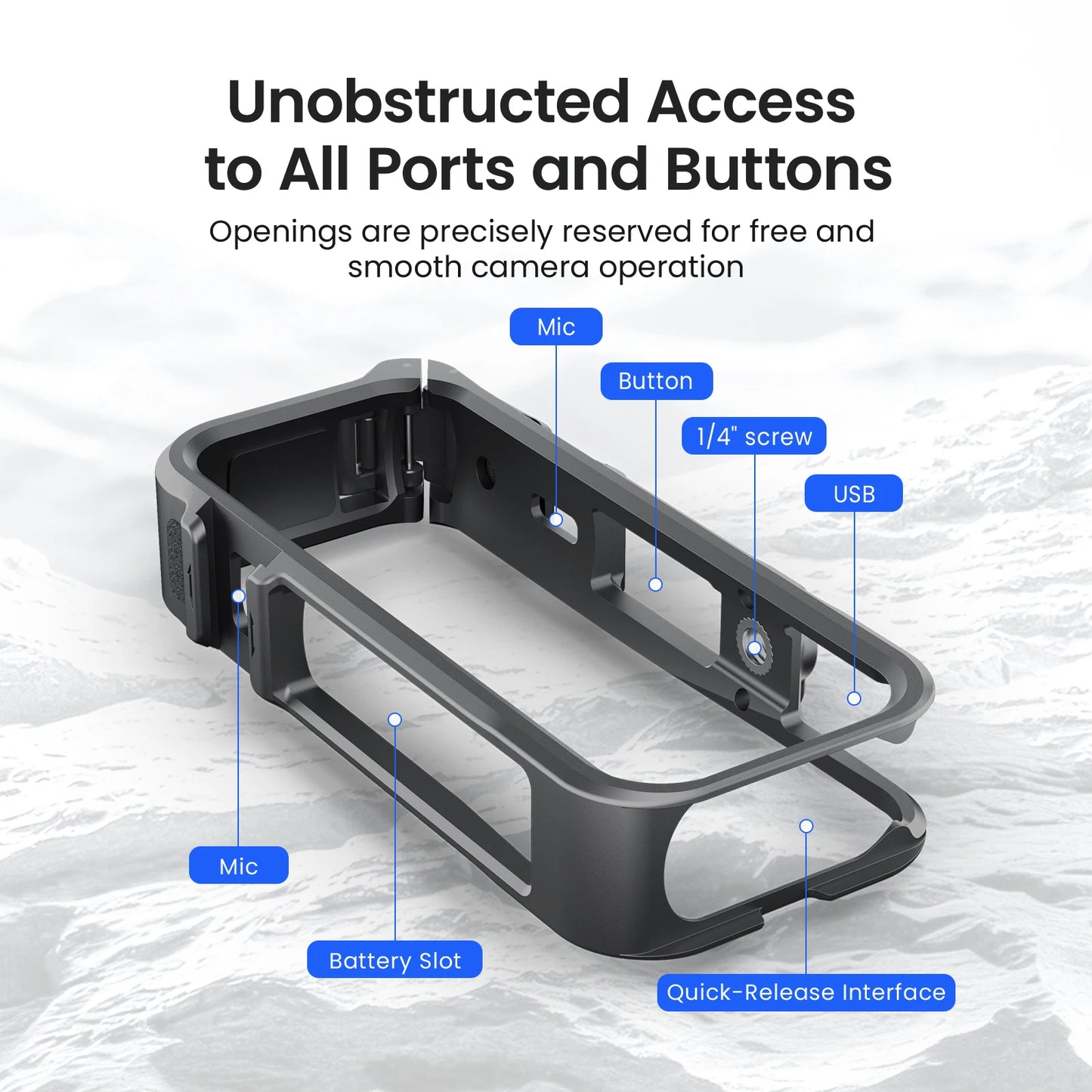 PC For Insta360 X4 Air Multi-Function Expansion Frame Protective Accessory Closed-Lock Mechanism Ensures Easy Operation Peaceful Pleasures Health and Wellness