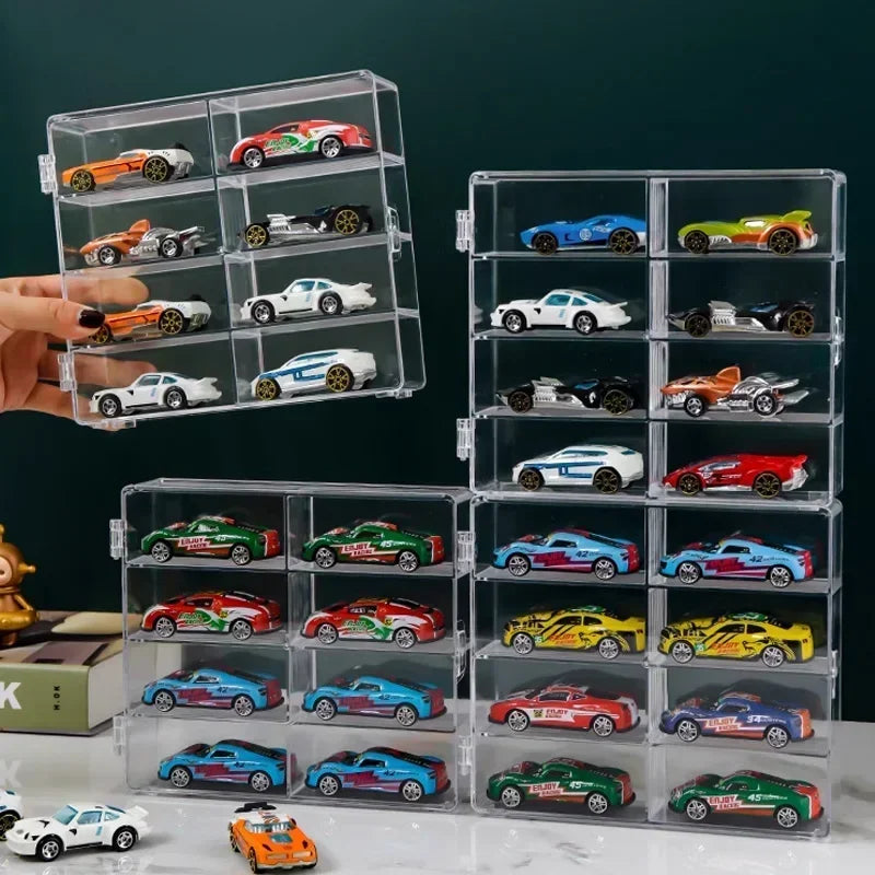 8-Grid Acrylic Display Case for 1:64 Hot Wheels Die-Cast Cars