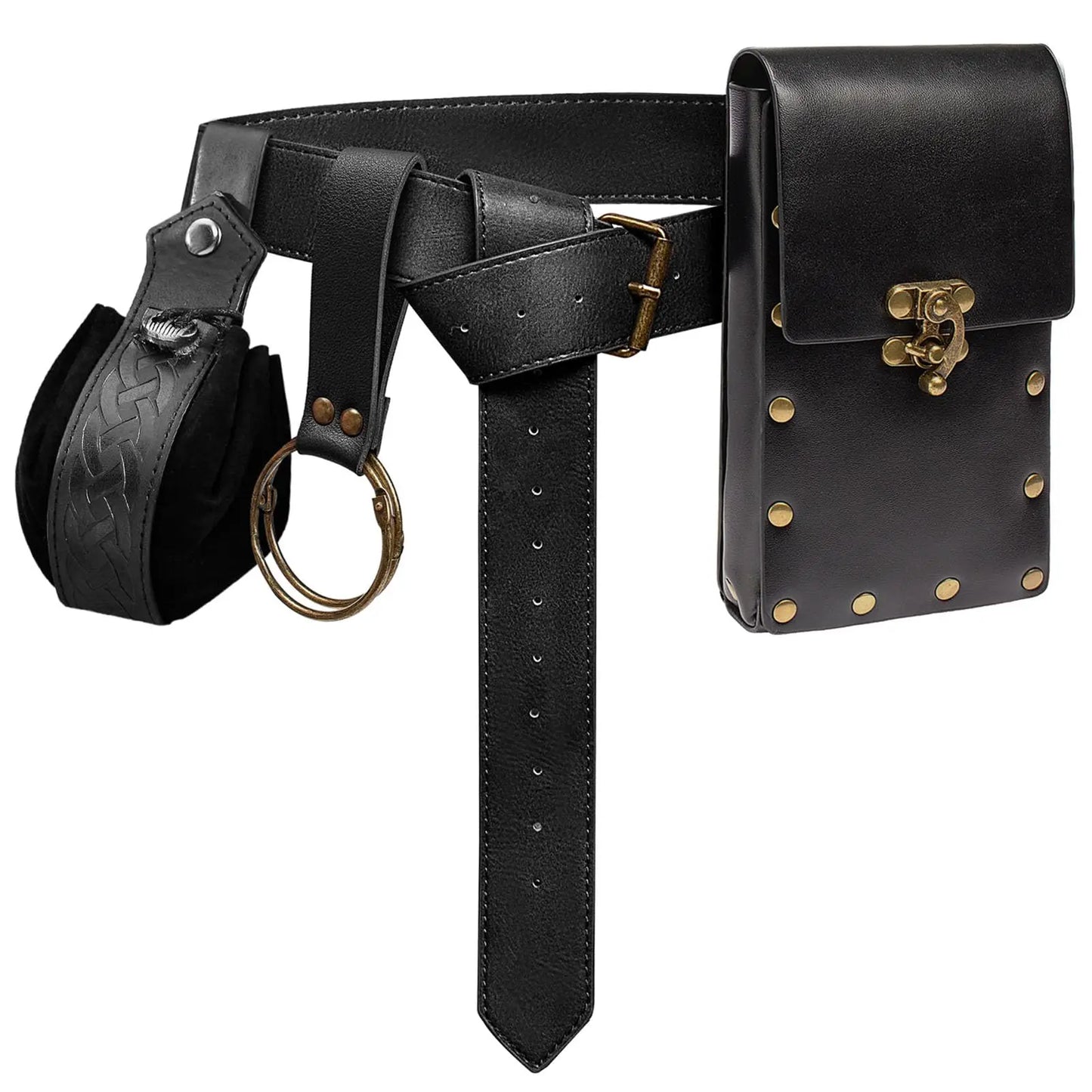Medievalcosplayleather Belt Copper Coin Waist Bag Renaissance Dress