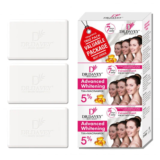 3pcs Advanced Whitening Soap Cleansing and moisturizing handmade soap for bathing, face washing, and skin moisturization Peaceful Pleasures Health and Wellness