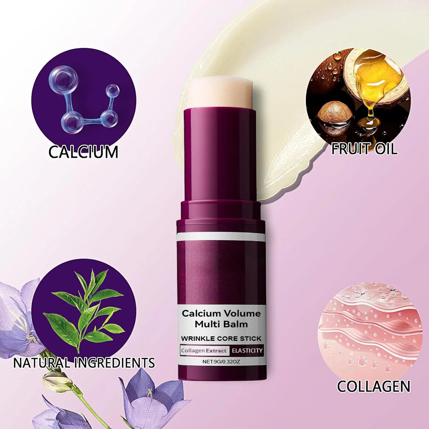 Calcium Collagen Balm Stick – Hydrating Face & Eye Firming Cream