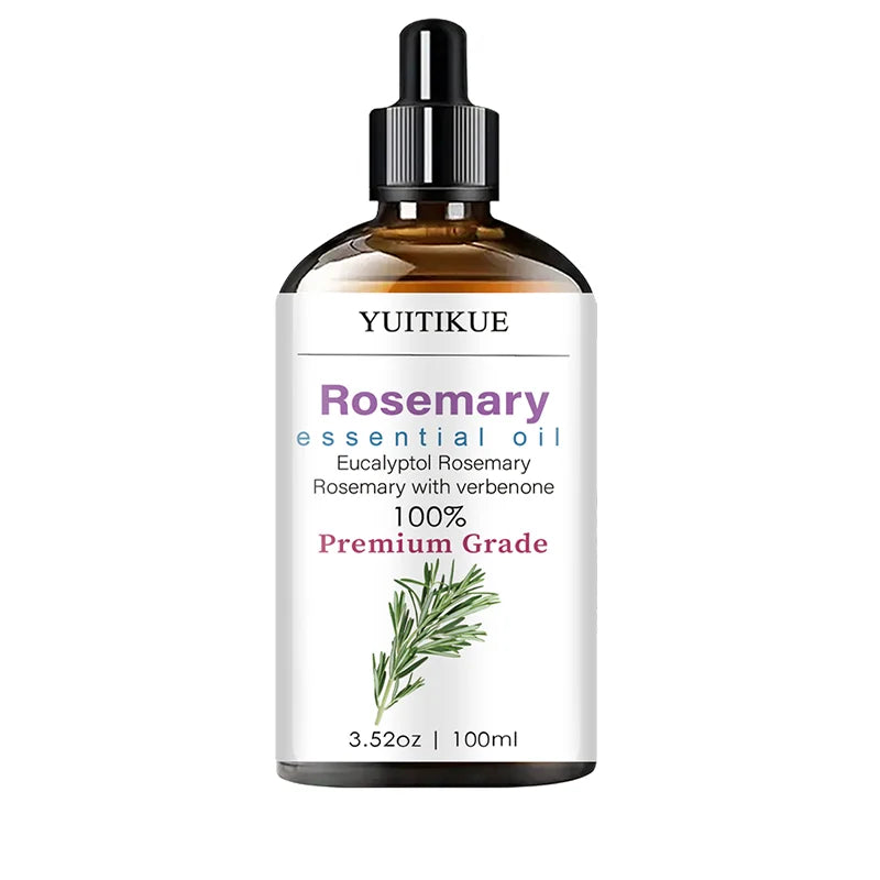 YUITIKUE Rosemary Essential Oil | 100% Premium Grade Eucalyptol & Verbenone Formula | For Hair Care & Aromatherapy 100ml Peaceful Pleasures Health and Wellness 1pc