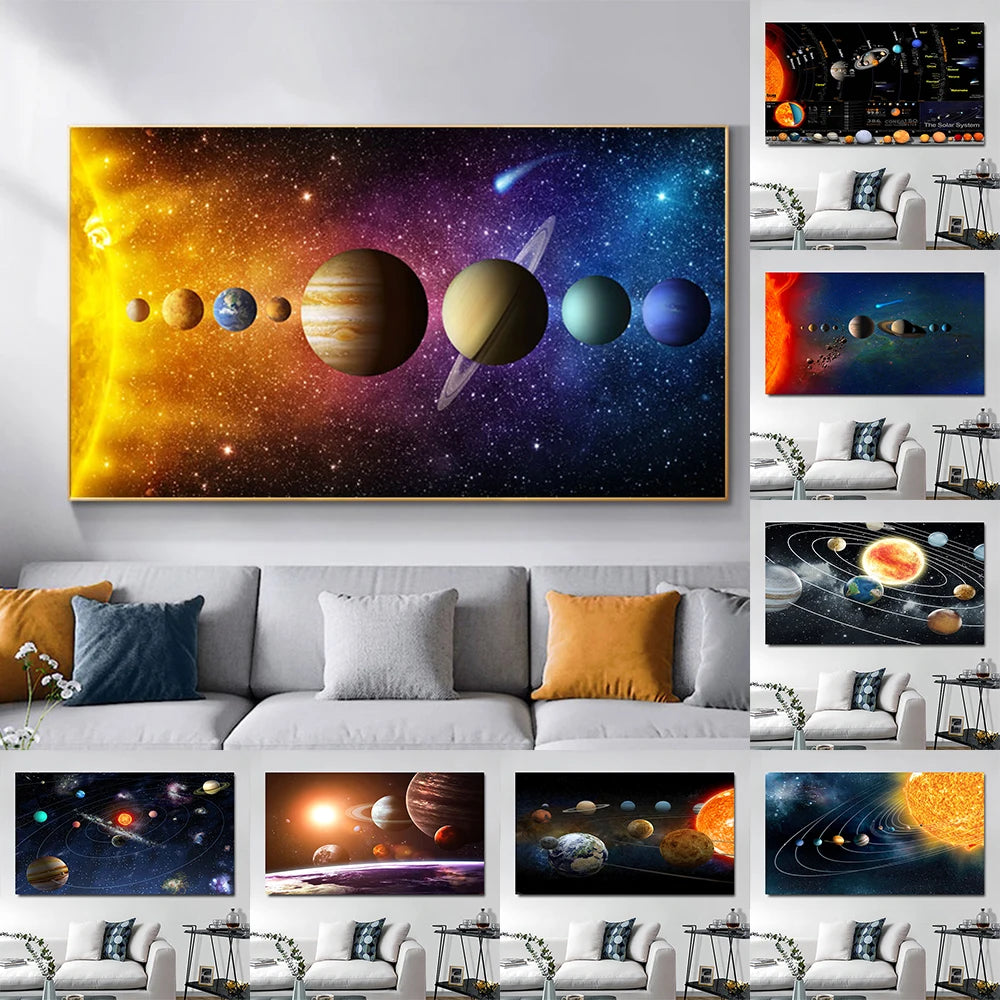 Solar System Pictures Nebula Space Universe Posters and Prints Science Canvas Painting Wall Art for Living Room Decor Cuadros Peaceful Pleasures Health and Wellness