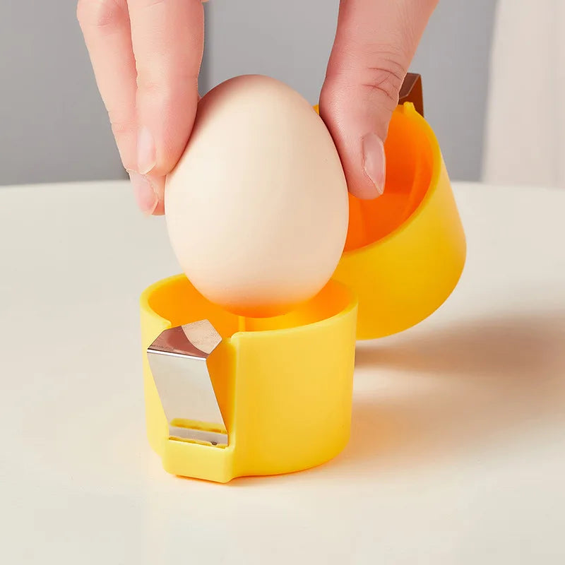 Stainless Steel Egg Shell Opener – Portable Kitchen Cracker Tool