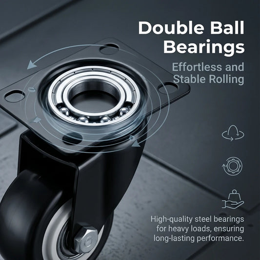 4 Pieces Of 1.5-Inch Universal Wheels Silent Furniture Casters Can Rotate 360° Suitable For Trolleys Cabinets And Scaffolding Peaceful Pleasures Health and Wellness