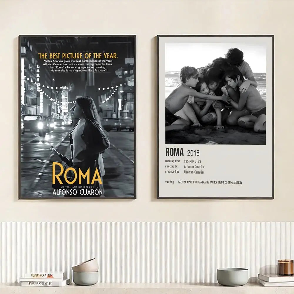 Roma Movie Poster – HD Self-Adhesive Waterproof Wall Art Movie Wall Poster Peaceful Pleasures Health and Wellness