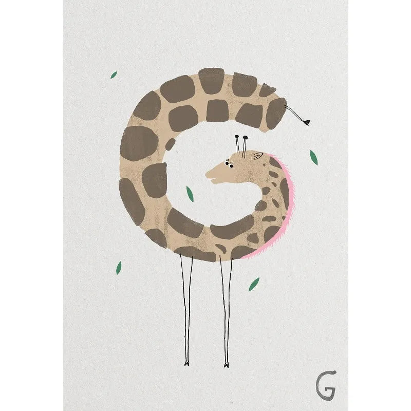 ABC Animal Alphabet Canvas Wall Art for Kids Nursery Room