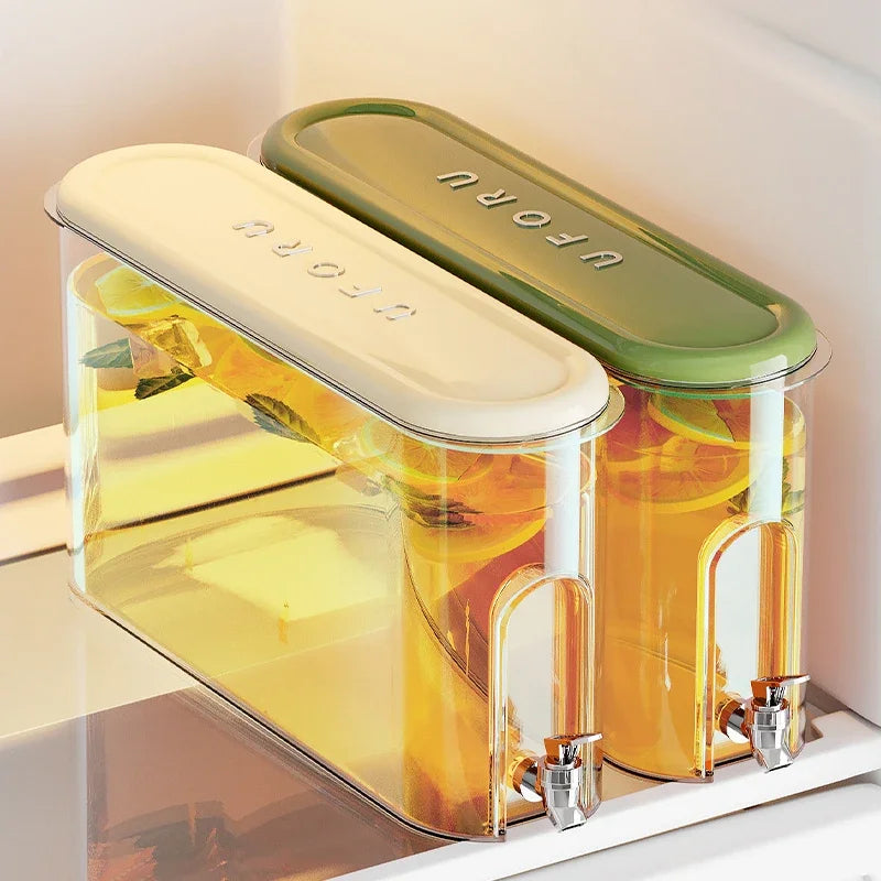 Cold Water Kettles Faucet for Home Use Large Capacity Sealed Sewn Food Grade Plastic Juice Refrigerator Cold Water Kettles New Peaceful Pleasures Health and Wellness