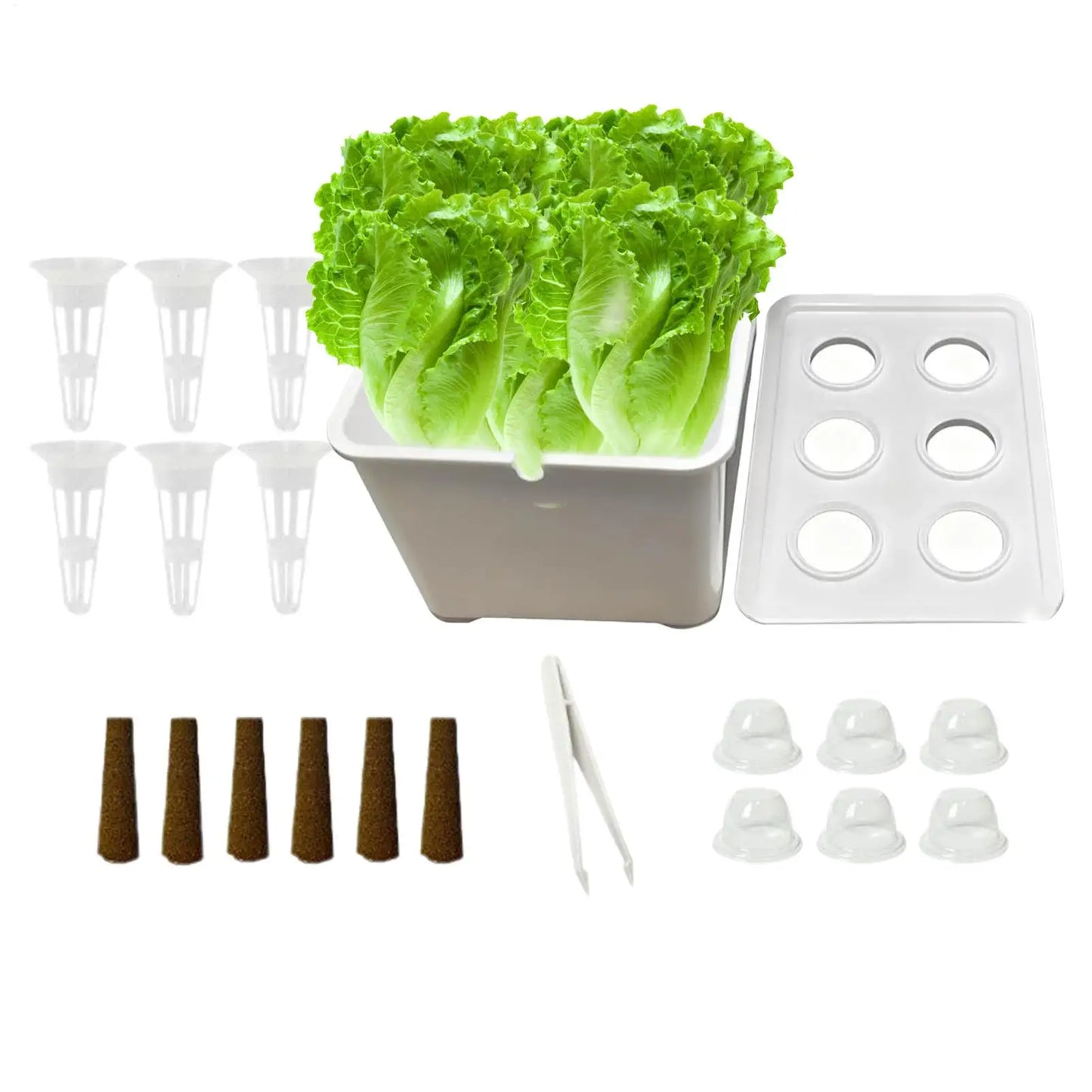 Indoor Hydroponic Planting Kit Complete Seedling Box for Growing Lettuce, Flowers on Balcony, in Apartments & Hotels Peaceful Pleasures Health and Wellness