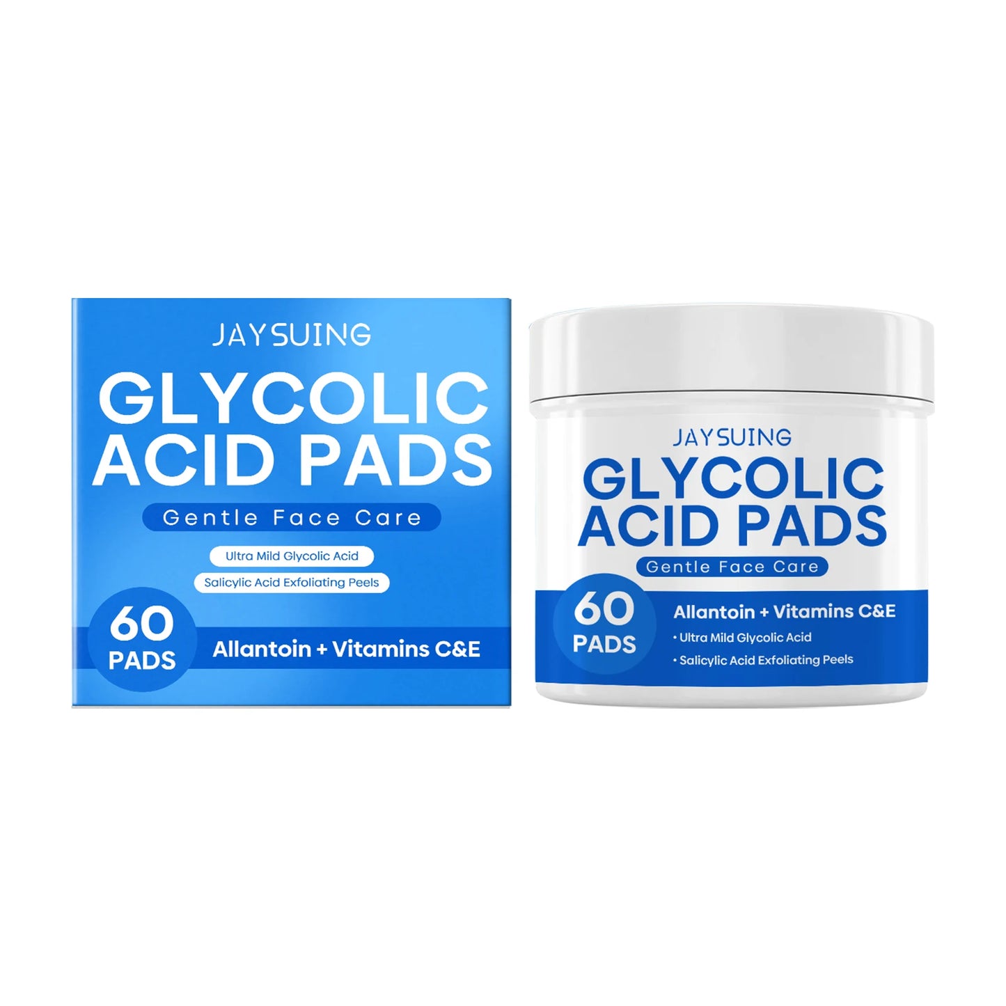 Exfoliating Cleansing Pads Remove Dirt Oil Nourishe Brighten Smooth Face Reduce Skin Irritation Redness Facial Glycolic Acid Pad Peaceful Pleasures Health and Wellness 60pads boxed