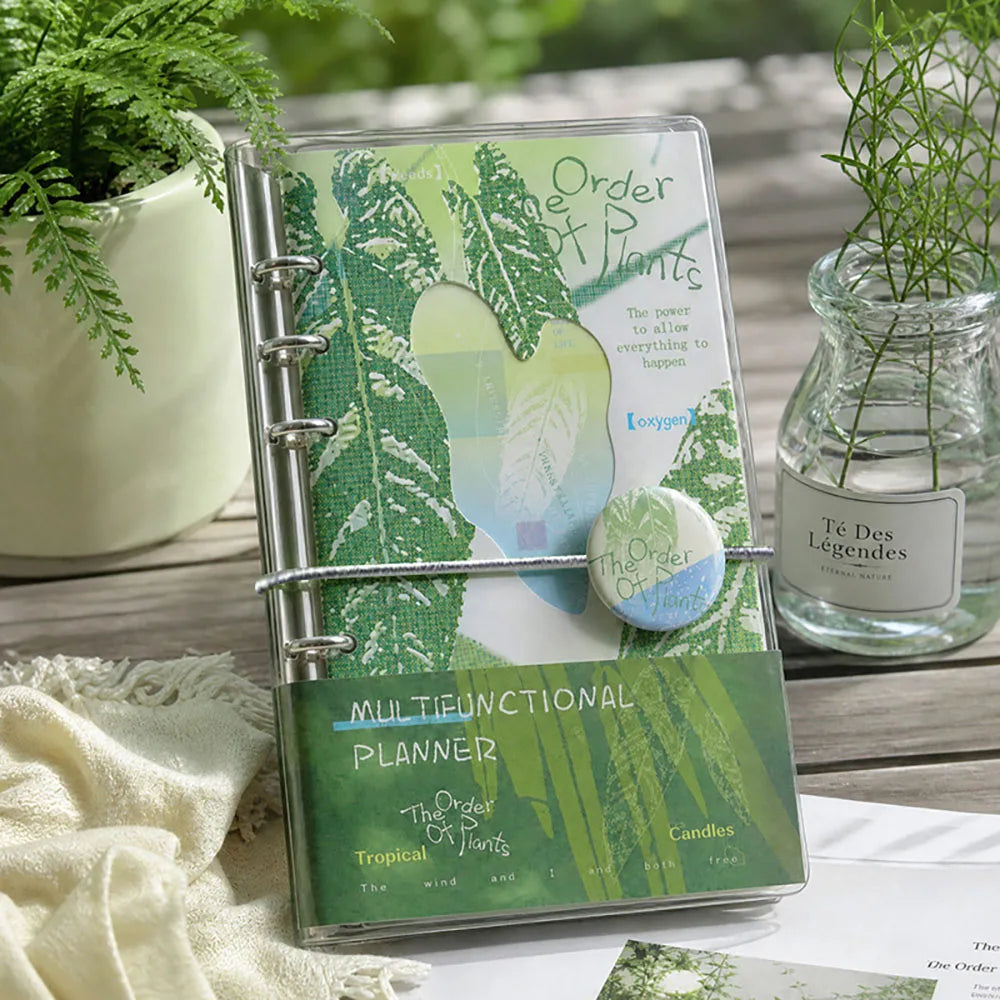 Handbook Multifunctional Loose Leaf Plan Including Stickers Straps