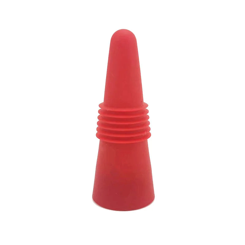 1PC Wine Stoppers Beverage Bottle Sealer Soft Silicone Wine Bottle Stoppers Corks with Grip Top for Keeping Wine Champagne Fresh Peaceful Pleasures Health and Wellness Red