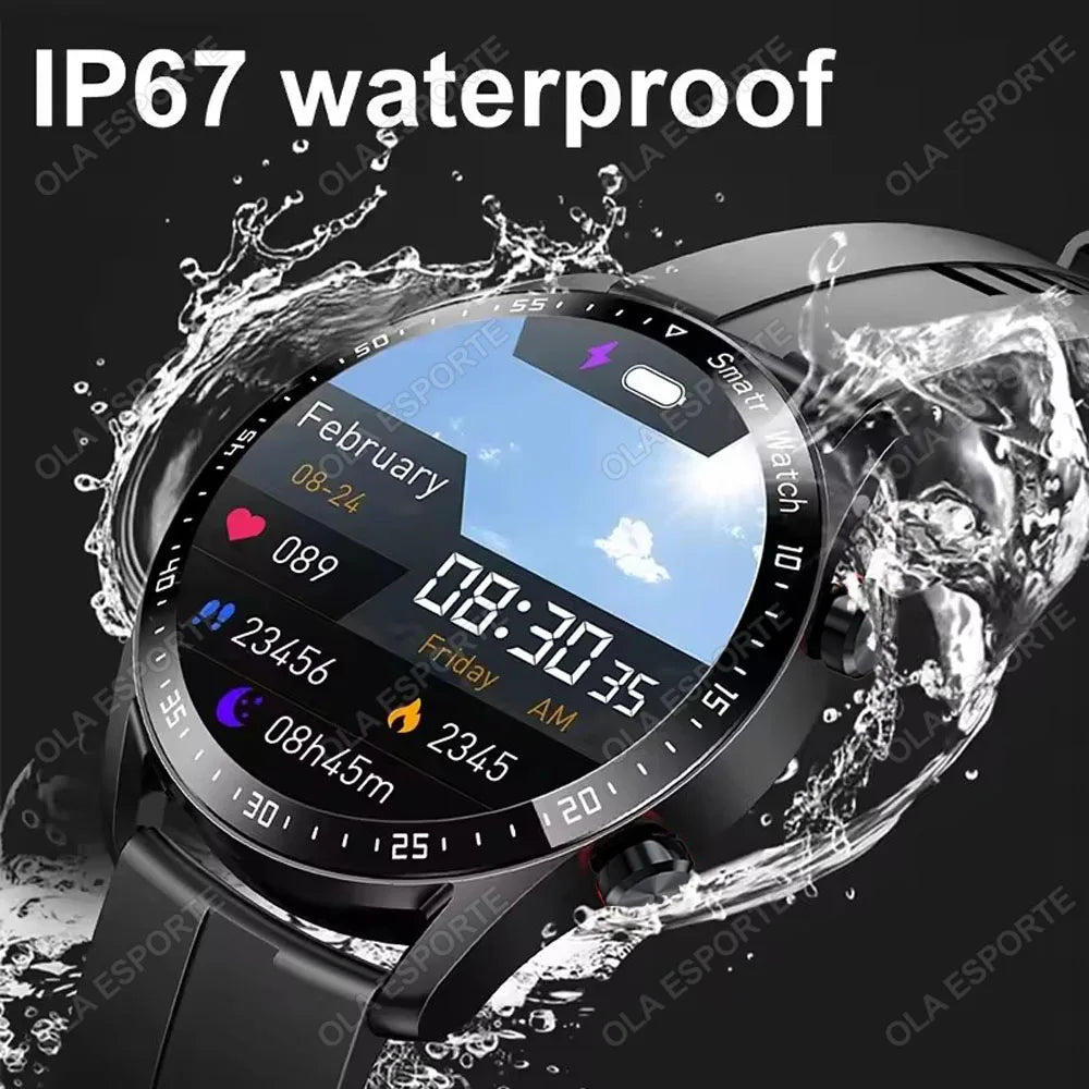 Ola Esporte Men's Bluetooth Smartwatch AMOLED ECG+PPG GPS