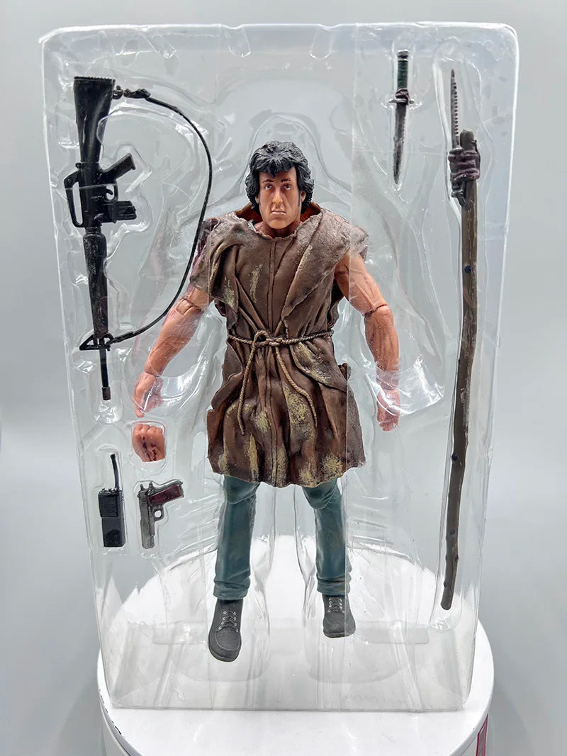 NECA First Blood Figure John J Rambo Anime Hero Model Collectible