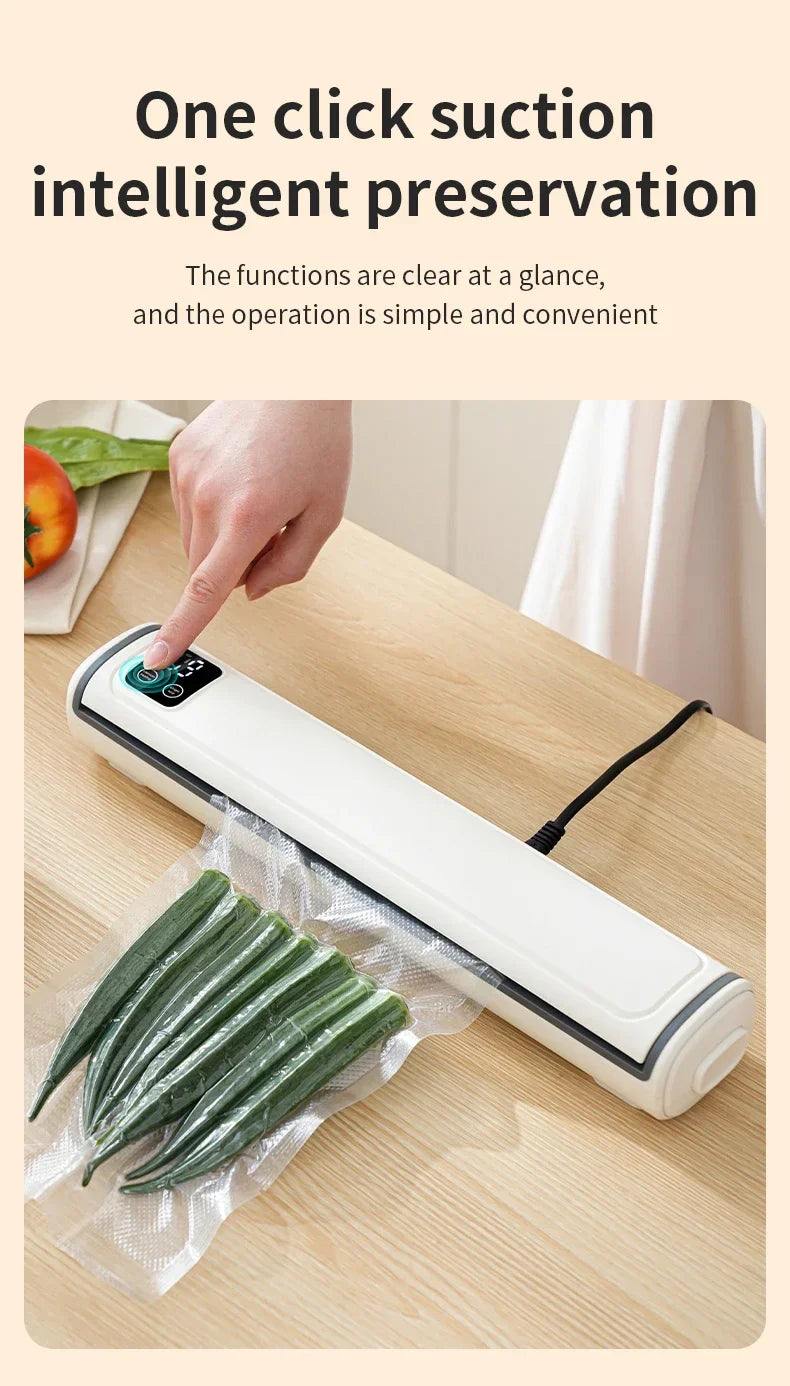 Portable Vacuum Sealer Machine | Dry & Wet Food + Bags