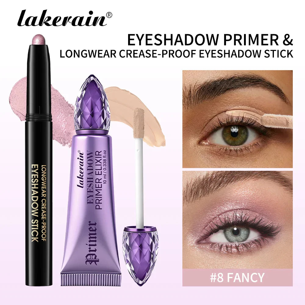 Waterproof Eyeshadow Stick & Primer Set | 11Hr Vibrant Wear