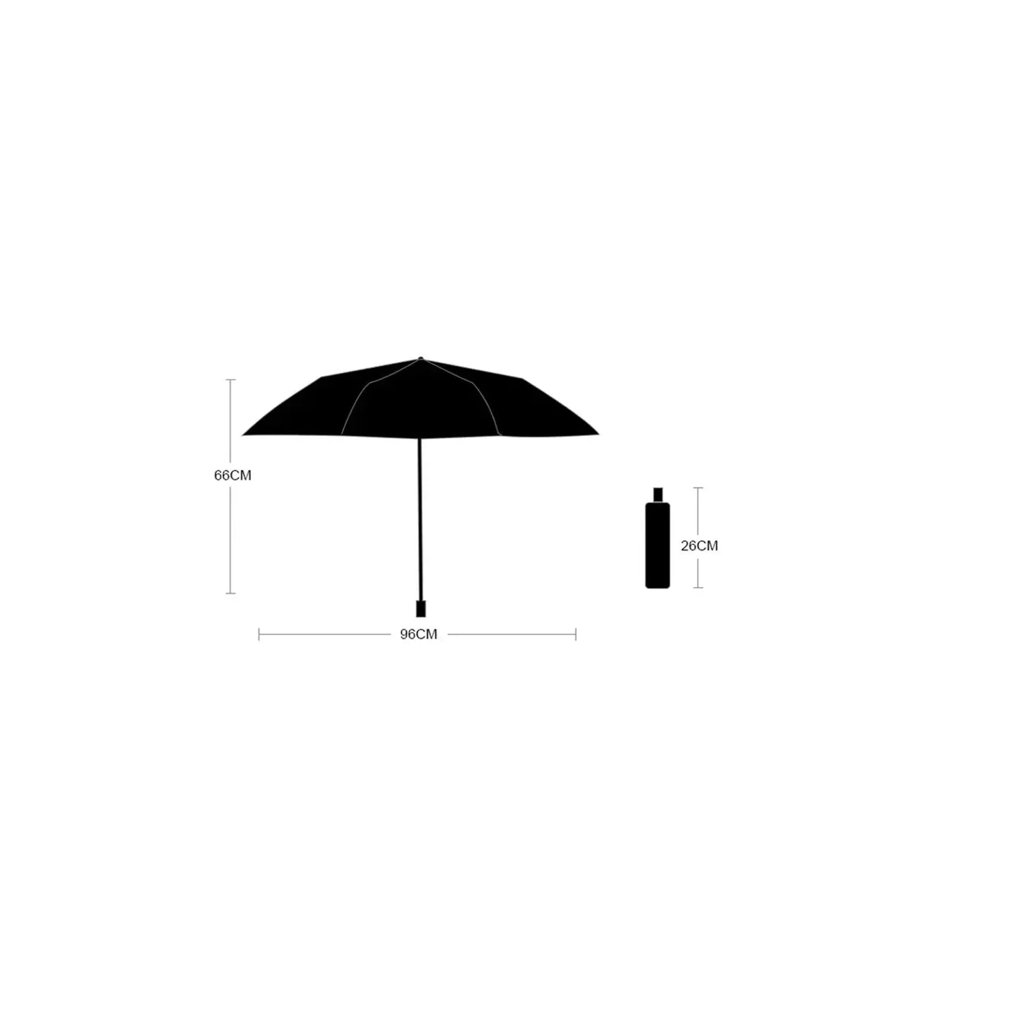 Compact Travel Umbrella – UV Protection, Windproof & Foldable