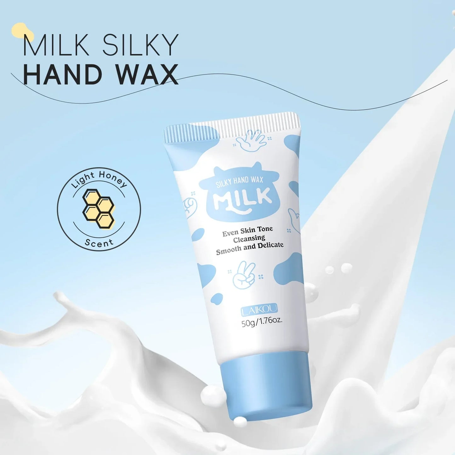 LAIKOU Cherry Blossom Honey Milk Hand Wax Mask – Exfoliating & Moisturizing Peaceful Pleasures Health and Wellness Milk Hand Wax 50g