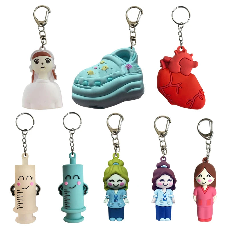 Paw Print Ampoule Bottle Opener Keychain for Nurses & Doctors Medical Keychain Tool Peaceful Pleasures Health and Wellness