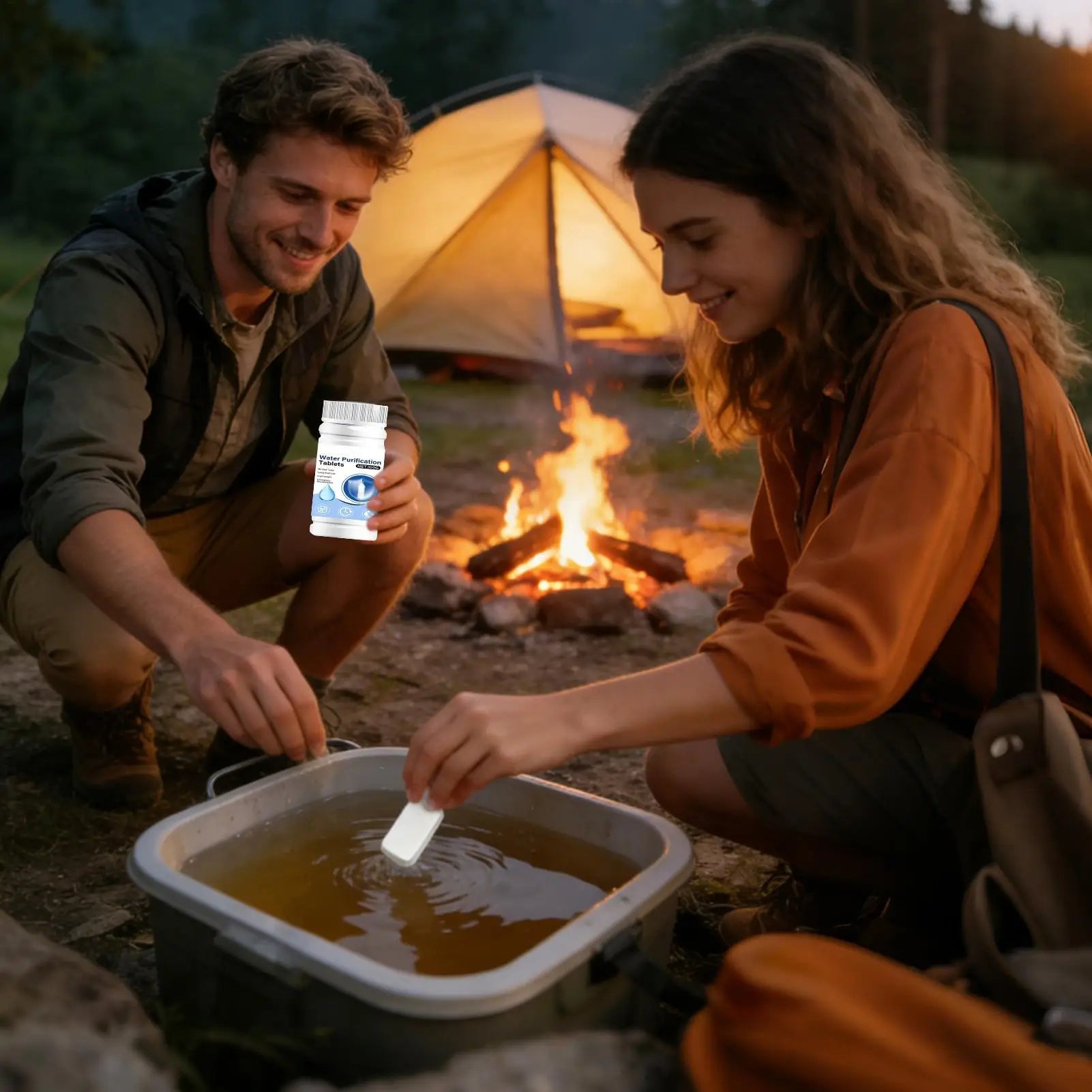 Water Purification Tablets Fast Dissolving Portable Effective Safe Drinking Water Solution For Outdoor Hiking Camping Backpack Peaceful Pleasures Health and Wellness