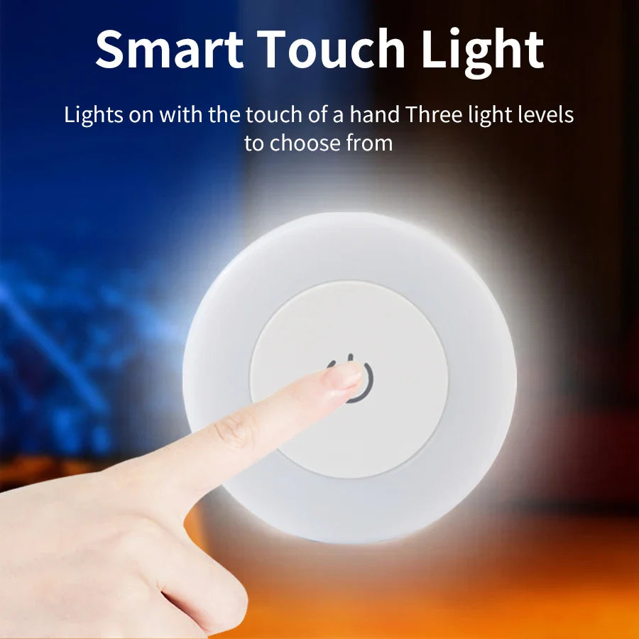 Wireless Rechargeable LED Night Light | Touch Sensor Wall Lamp