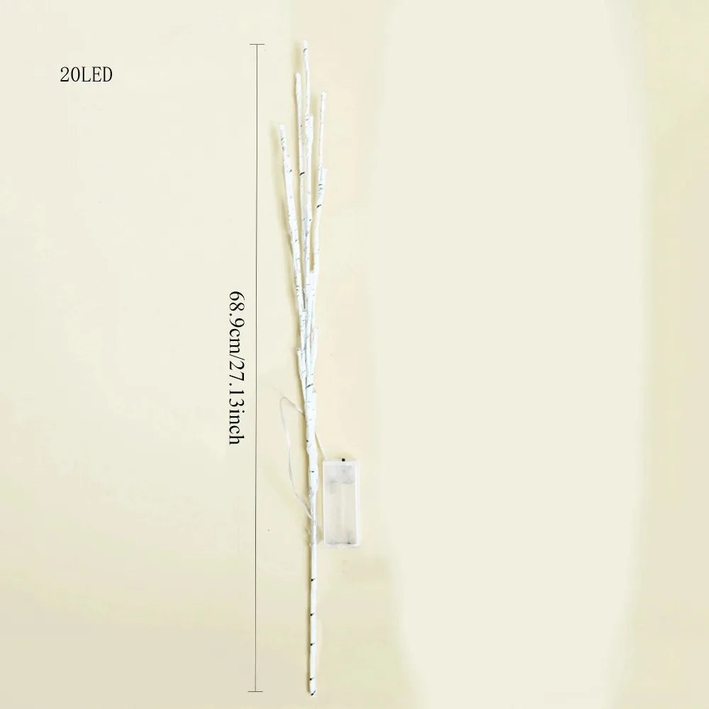 White Birch Branch LED Twig Lights – Battery Operated Decor