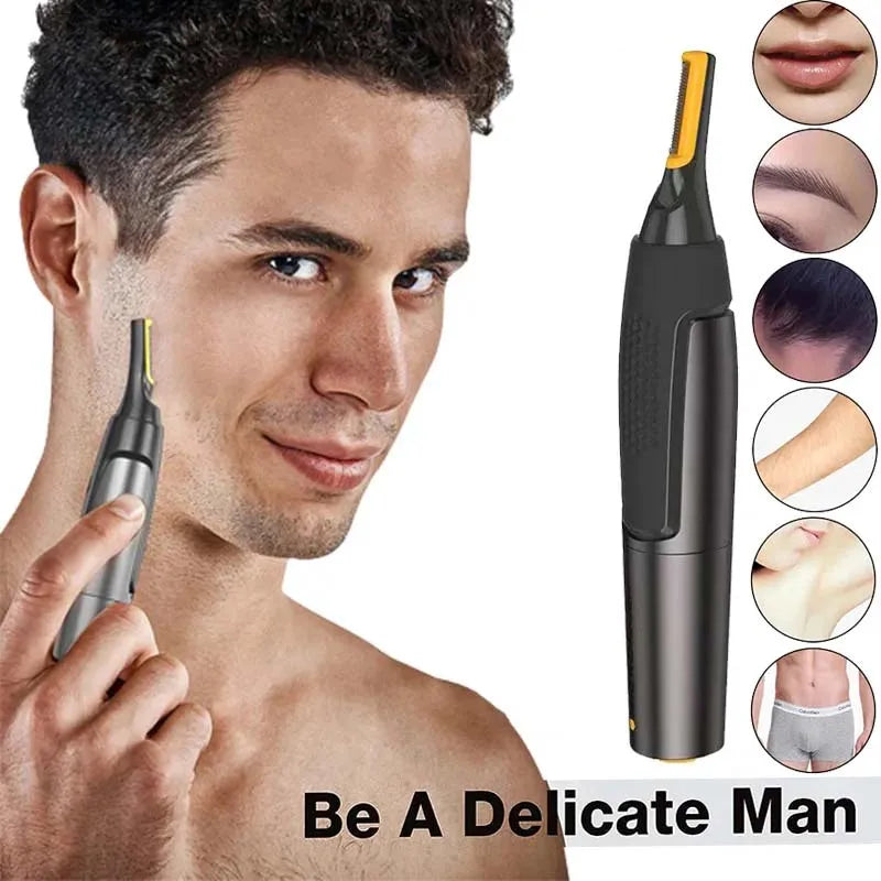 New Multifunction Nose Eyebrow Sideburns Head Shaver Personal Facial Care Washable Electric Men's Mini Razor Peaceful Pleasures Health and Wellness