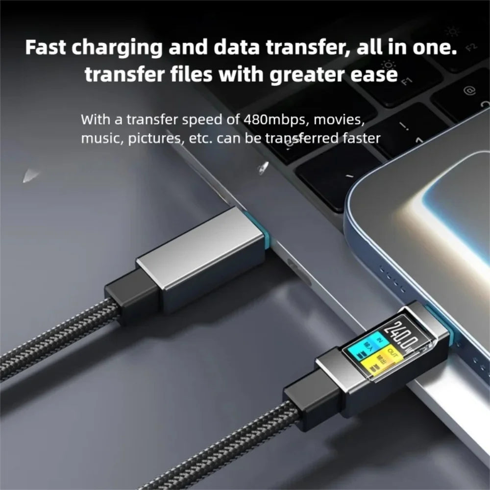100W USB-C to USB-C Fast Charging Cable | iPhone & Samsung