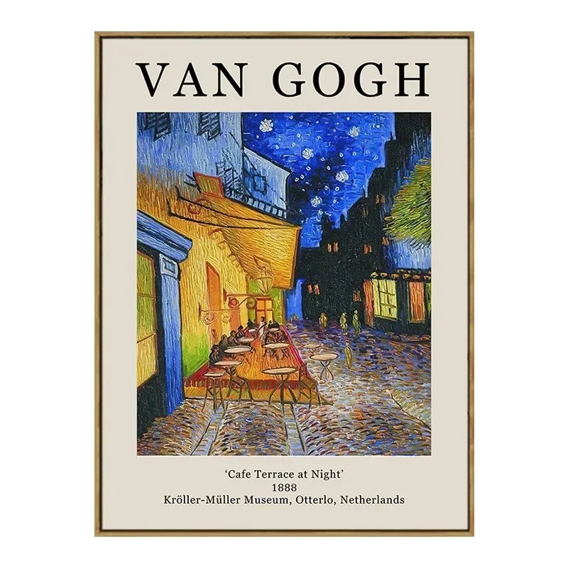 Vintage Van Gogh Monet Picasso Canvas Wall Art Print | Unframed