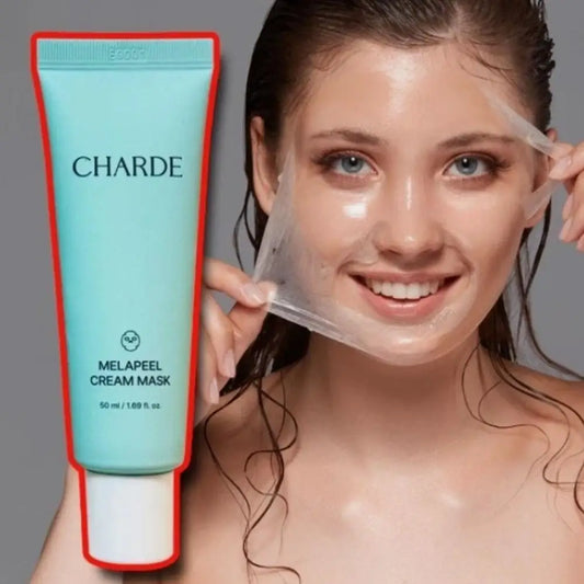 50ml CHARDE Melapeel Cream Mask With Brush Niacinamide Collagen Peeloff Cream Mask For Dark Spot Improve Skin Melanin Brand Mask Peaceful Pleasures Health and Wellness